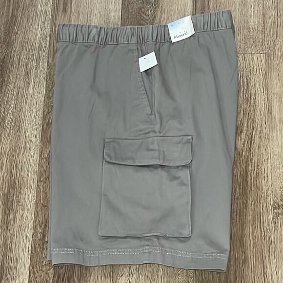 Abound Men’s Cargo Shorts Grey Steel Sz XL 2 Velcro Pockets 2 Front Side Pockets - Picture 4 of 11